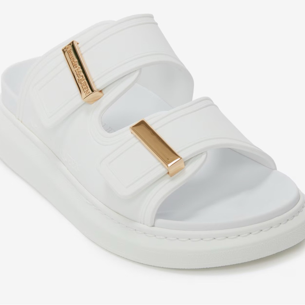 Alexander McQueen Women's Hybrid Slide in Ivory size 40
